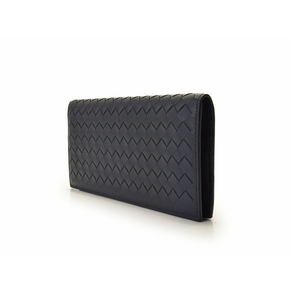 Bottega Veneta Blue long wallet calfskin weave bi intrecciato Navy